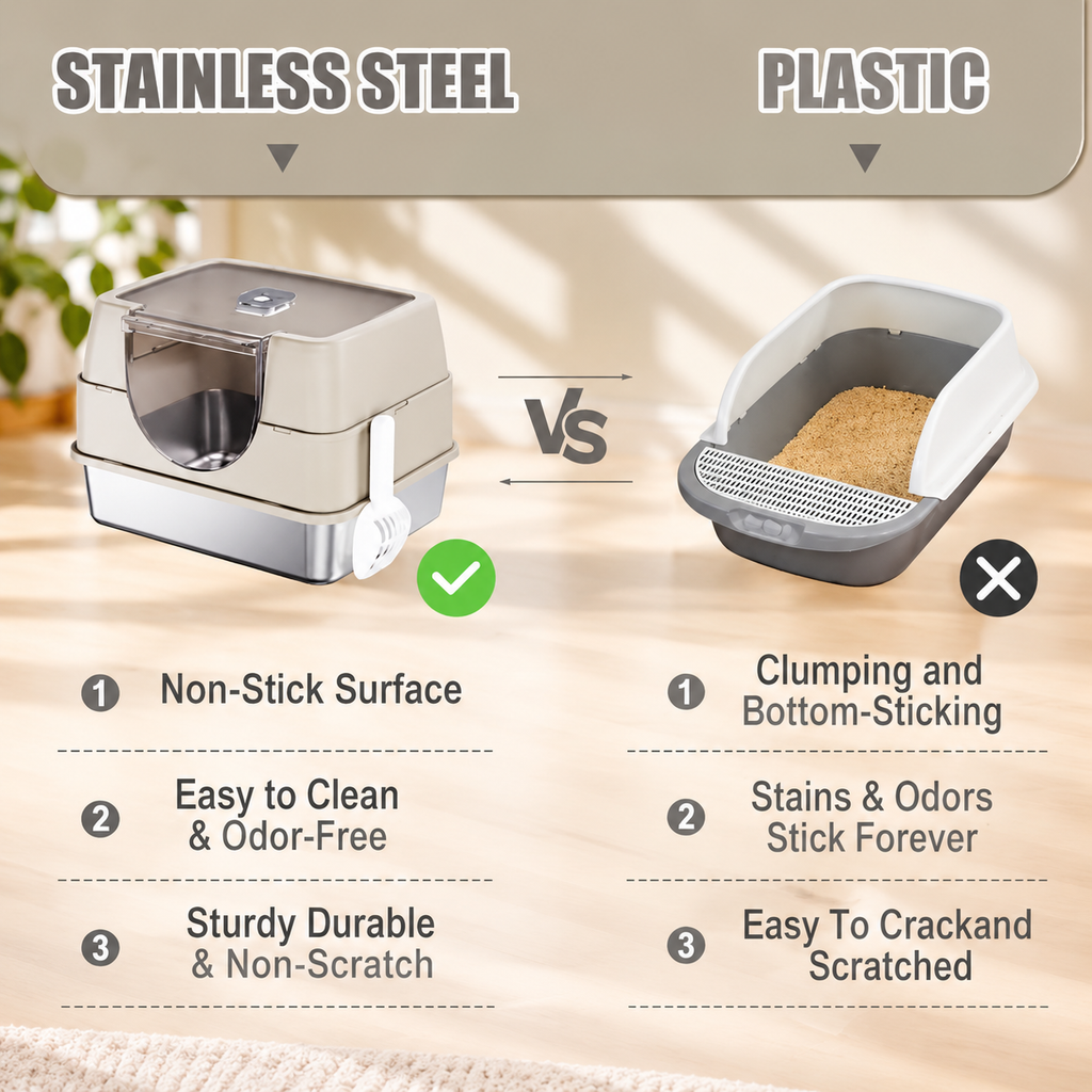 Side Entry Enclosed Cat Litter Box