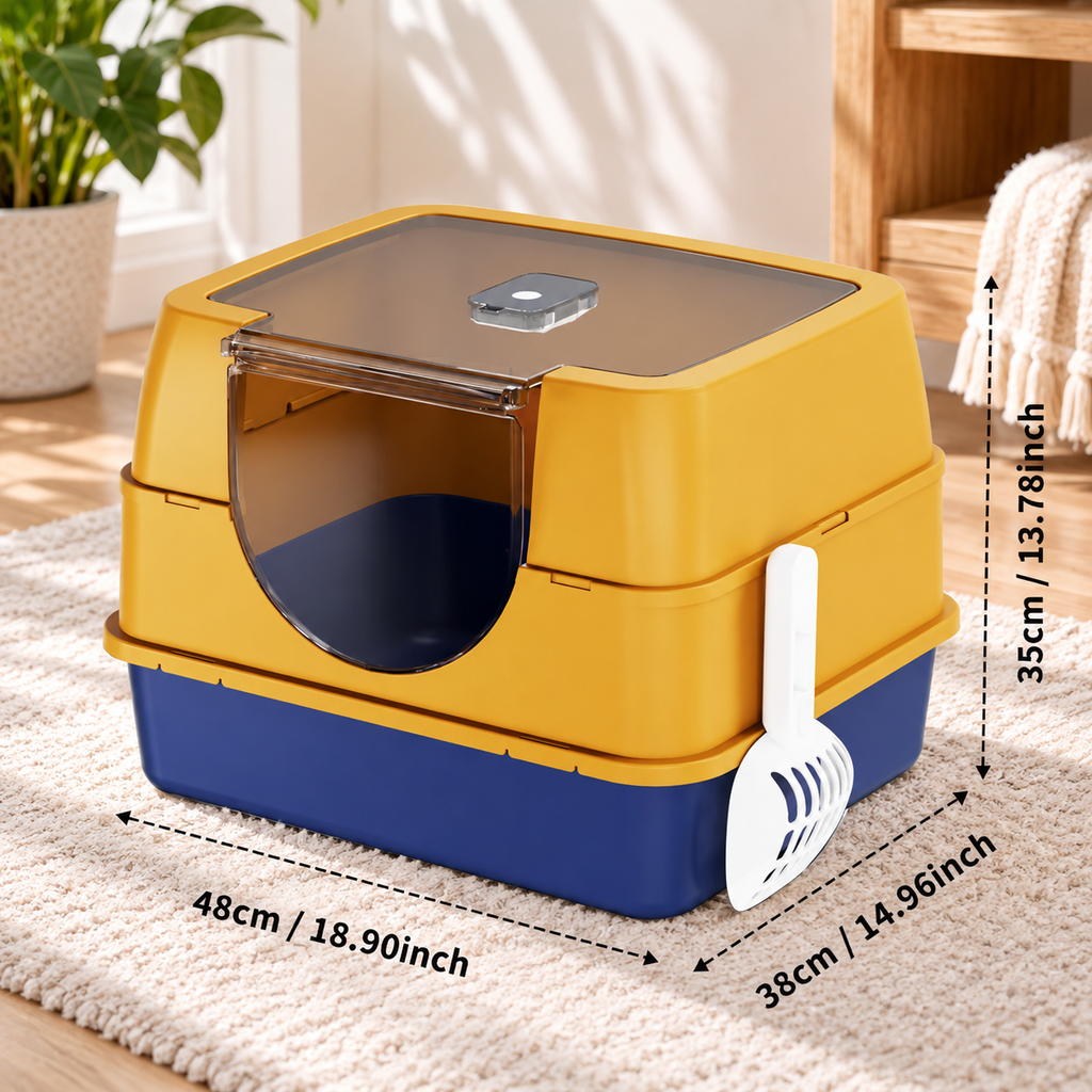 Side Entry Enclosed Cat Litter Box