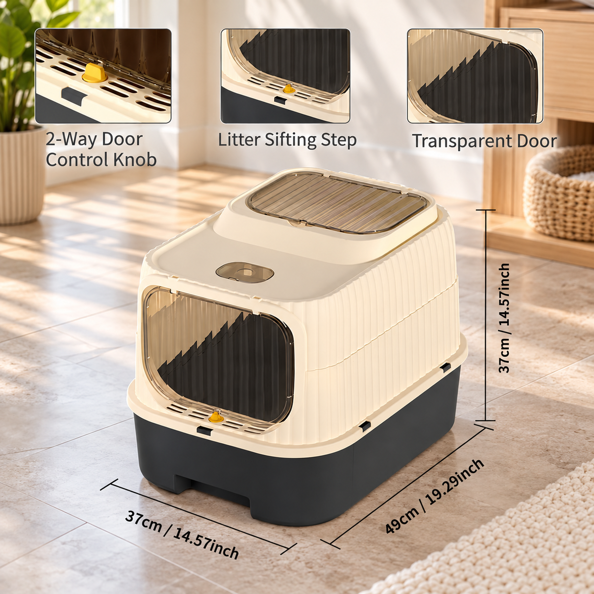 Enclosed Drawer Cat Litter Box