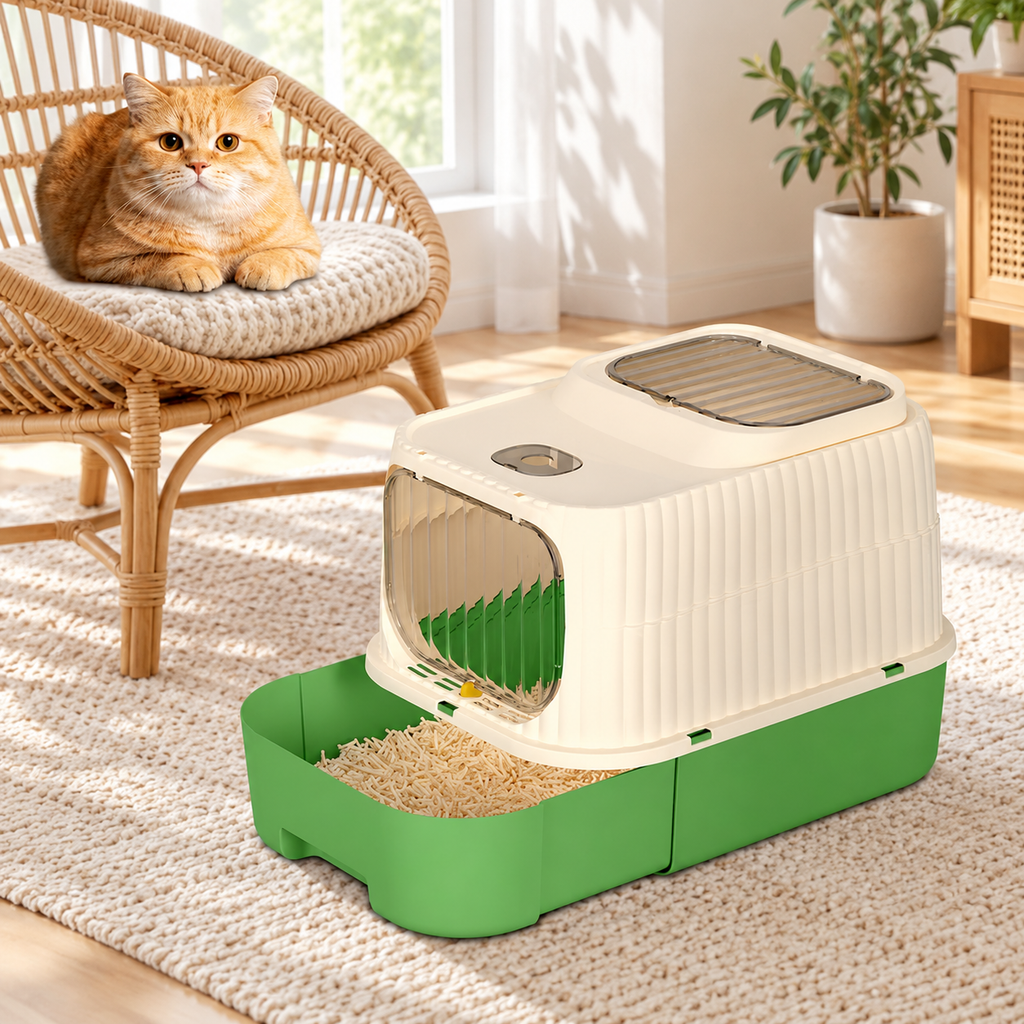 Enclosed Drawer Cat Litter Box