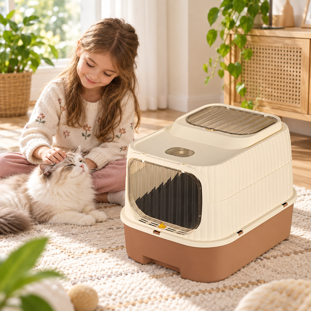 Enclosed Drawer Cat Litter Box