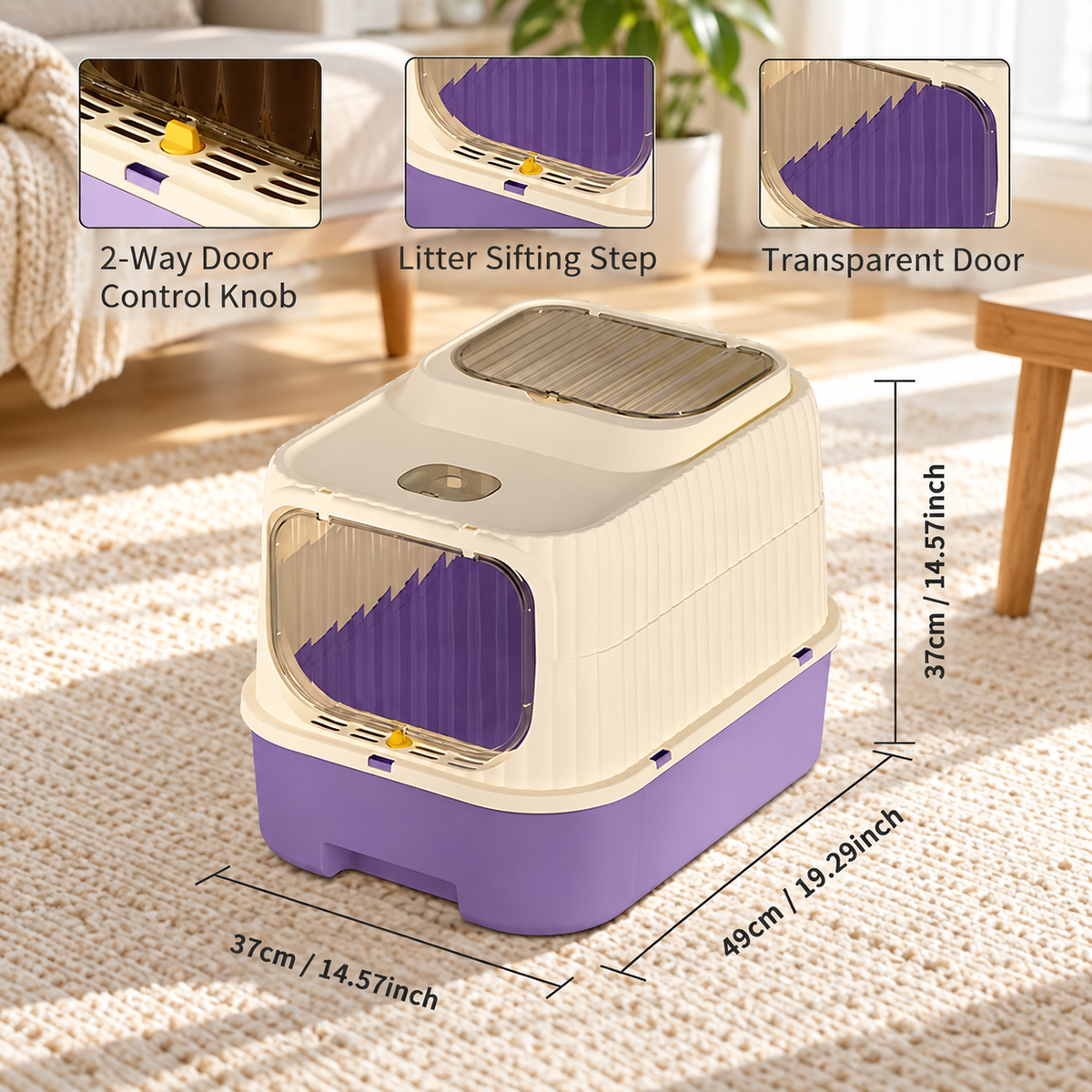 Enclosed Drawer Cat Litter Box