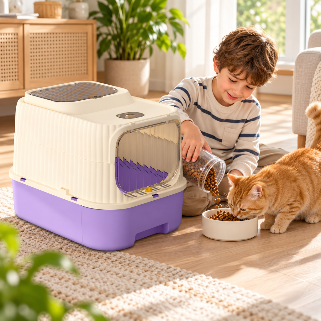 Enclosed Drawer Cat Litter Box