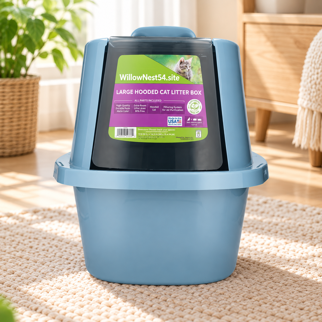 Large Hooded Cat Litter Box