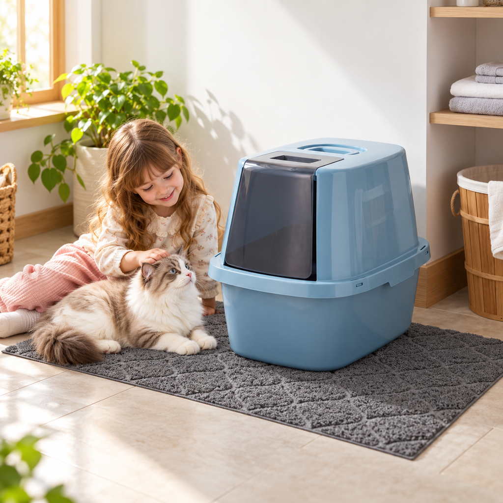 Large Hooded Cat Litter Box