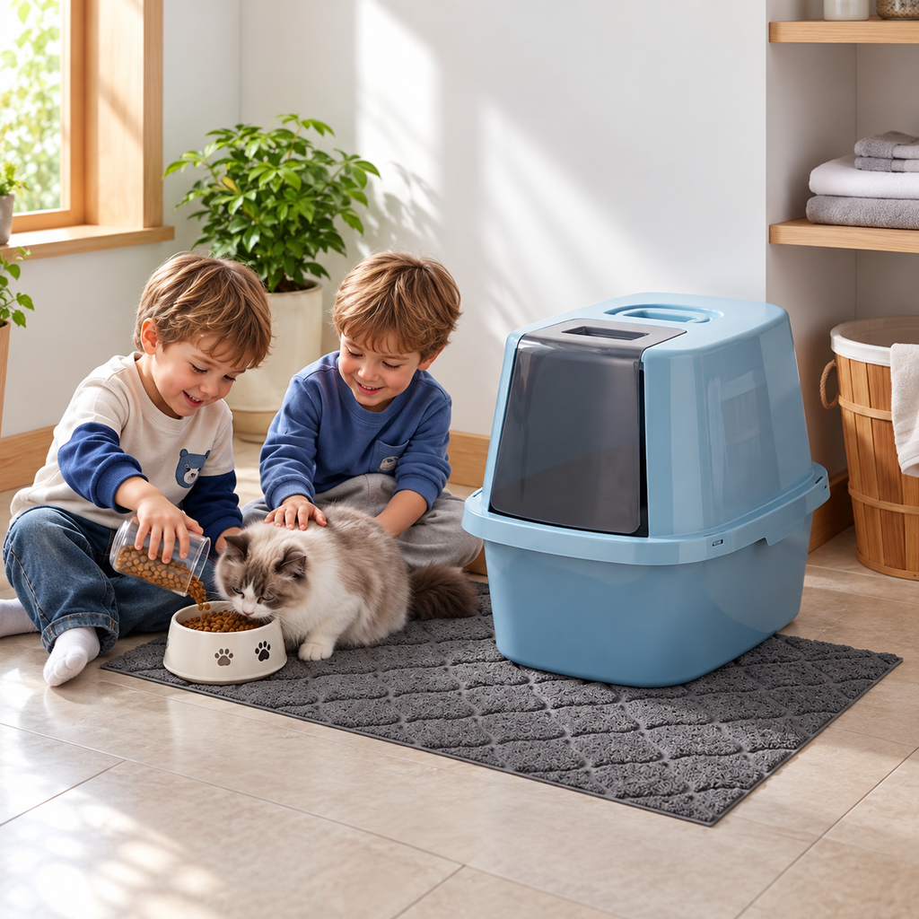 Large Hooded Cat Litter Box