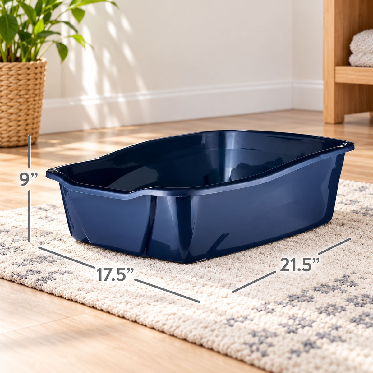 Large Open Cat Litter Box