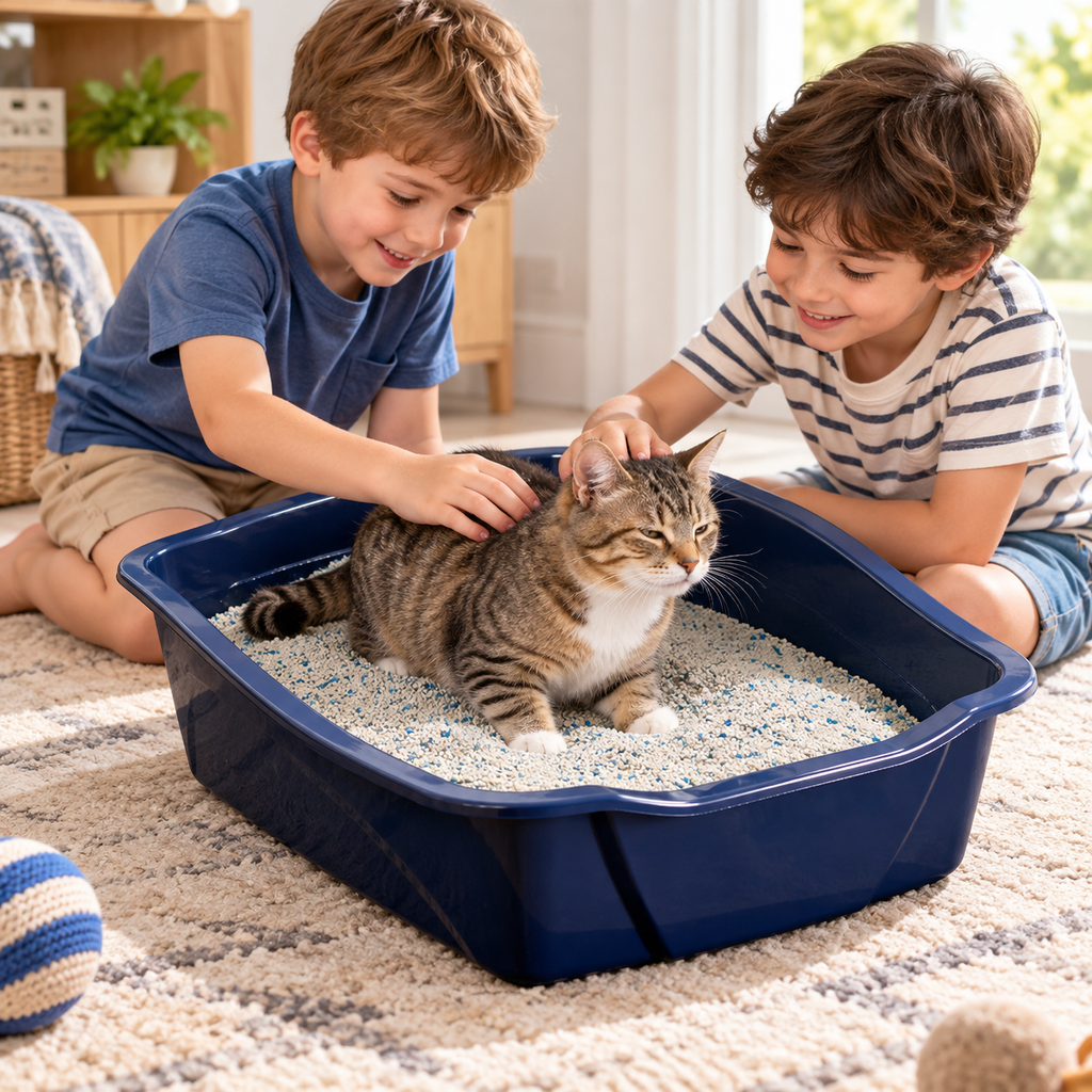 Large Open Cat Litter Box